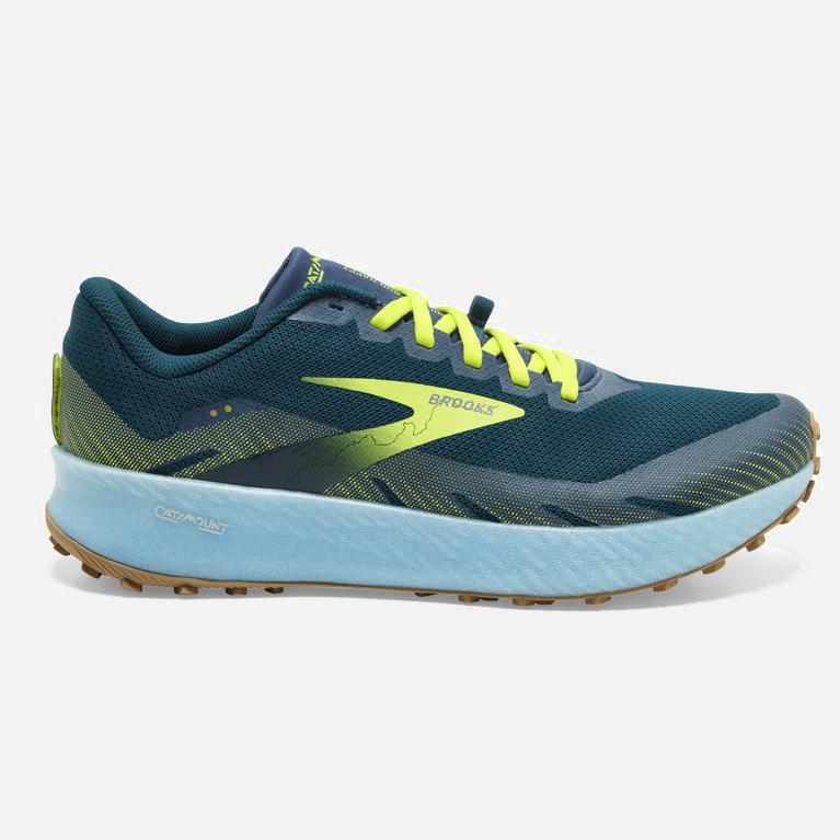 Ténis Brooks Catamount Sapatilhas Trail Running Homem Azuis (96825GRWI)